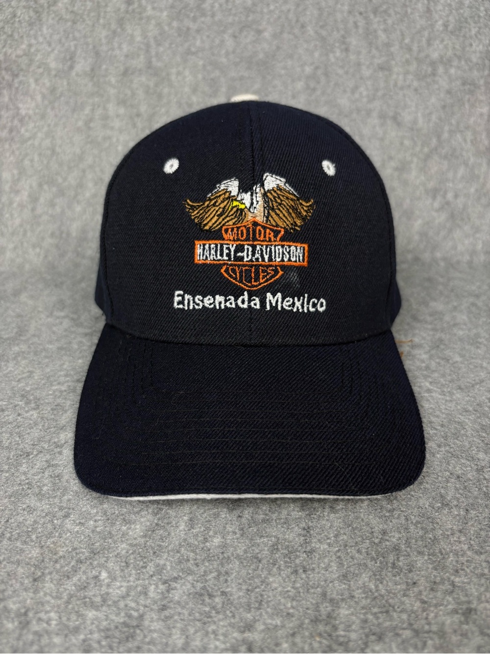Harley Davidson Ensenada Mexico Embroidered Black Hat